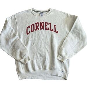 Cornell University Crewneck Sweatshirt Men’s Large White Russell‎ Athletic